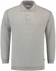 TRICORP-Jobwear, Sweatshirt Polokragen und Bund, Basic Fit, Langarm, 280 g/m², grau meliert