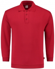 TRICORP-Jobwear, Sweatshirt Polokragen und Bund, Basic Fit, Langarm, 280 g/m², red