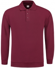 TRICORP-Jobwear, Sweatshirt Polokragen und Bund, Basic Fit, Langarm, 280 g/m², wine