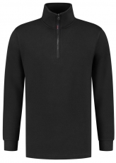 TRICORP-Jobwear, Sweatshirt 1/4-Reissverschluss, Basic Fit, 280 g/m², black