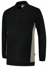 TRICORP-Jobwear, Polosweater, mit Brusttasche, Bicolor, 280 g/m², black-grey