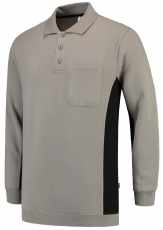 TRICORP-Jobwear, Polosweater, mit Brusttasche, Bicolor, 280 g/m², grey-black