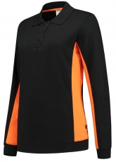 TRICORP-Jobwear, Damen-Sweatshirt mit Polokragen, 280 g/m², black-orange
