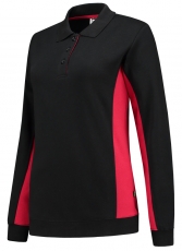 TRICORP-Jobwear, Damen-Sweatshirt mit Polokragen, 280 g/m², black-red