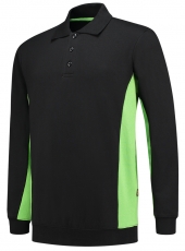TRICORP-Jobwear, Sweatshirt mit Polokragen, 280 g/m², black-lime