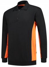 TRICORP-Jobwear, Sweatshirt mit Polokragen, 280 g/m², black-orange