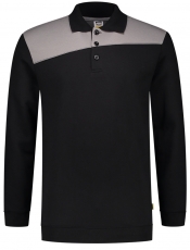 TRICORP-Jobwear, Sweatshirt Polokragen Bicolor, Basic Fit, 280 g/m², black-grey