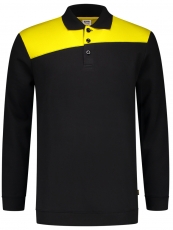 TRICORP-Jobwear, Sweatshirt Polokragen Bicolor, Basic Fit, 280 g/m², black-yellow