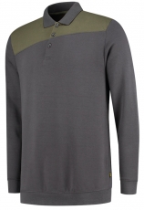 TRICORP-Jobwear, Sweatshirt Polokragen Bicolor, Basic Fit, 280 g/m², darkgrey-army