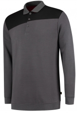TRICORP-Jobwear, Sweatshirt Polokragen Bicolor, Basic Fit, 280 g/m², darkgrey-black