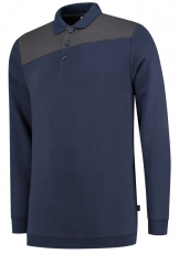 TRICORP-Jobwear, Sweatshirt Polokragen Bicolor, Basic Fit, 280 g/m², ink-darkgrey