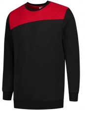 TRICORP-Jobwear, Sweatshirt Bicolor Basic Fit, 280 g/m², black-red