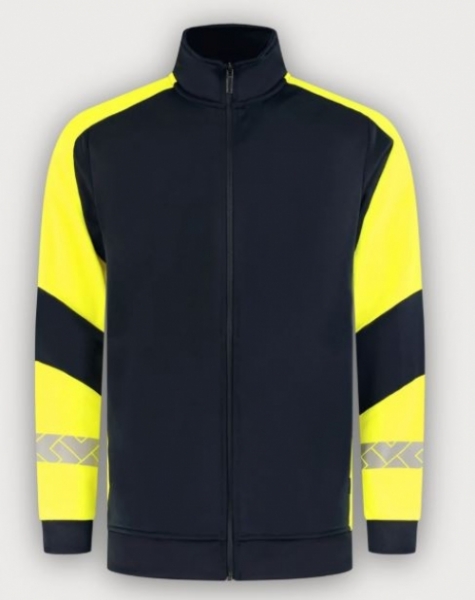 Tricorp Warnschutz Sweatjacke Reflective Redefined, Ink Fluor Yellow