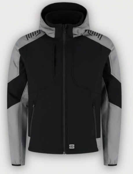 Tricorp Softshelljacke Kapuze Bicolor Redefined, Black-Grey