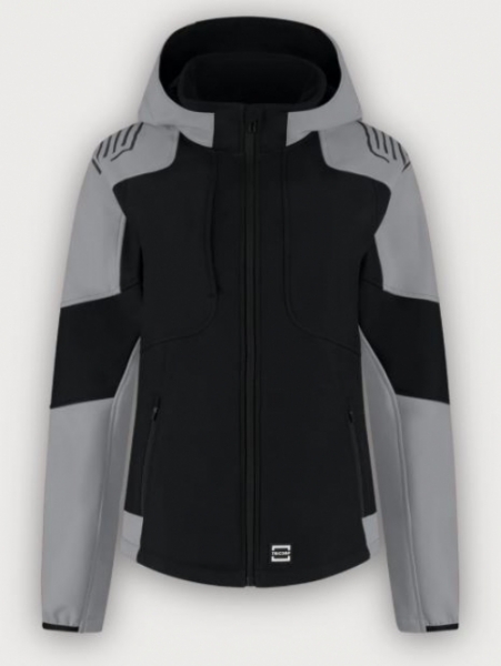 Tricorp Softshelljacke Kapuze Bicolor Redefined Damen, Black-Grey