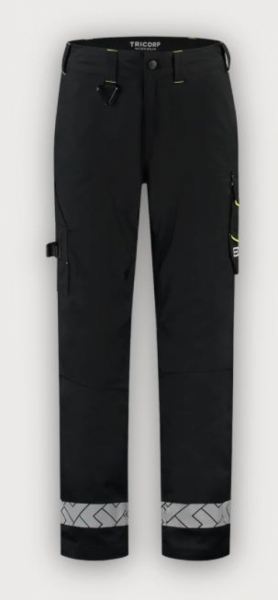 Tricorp Arbeitshose Funktionelle Stretch Reflective Redefined, Black-Fluor Yellow