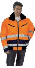 NW PREVENT Warnschutzjacke Pilotenjacke Arbeitsjacke Warnjacke Warnkleidung orange marine