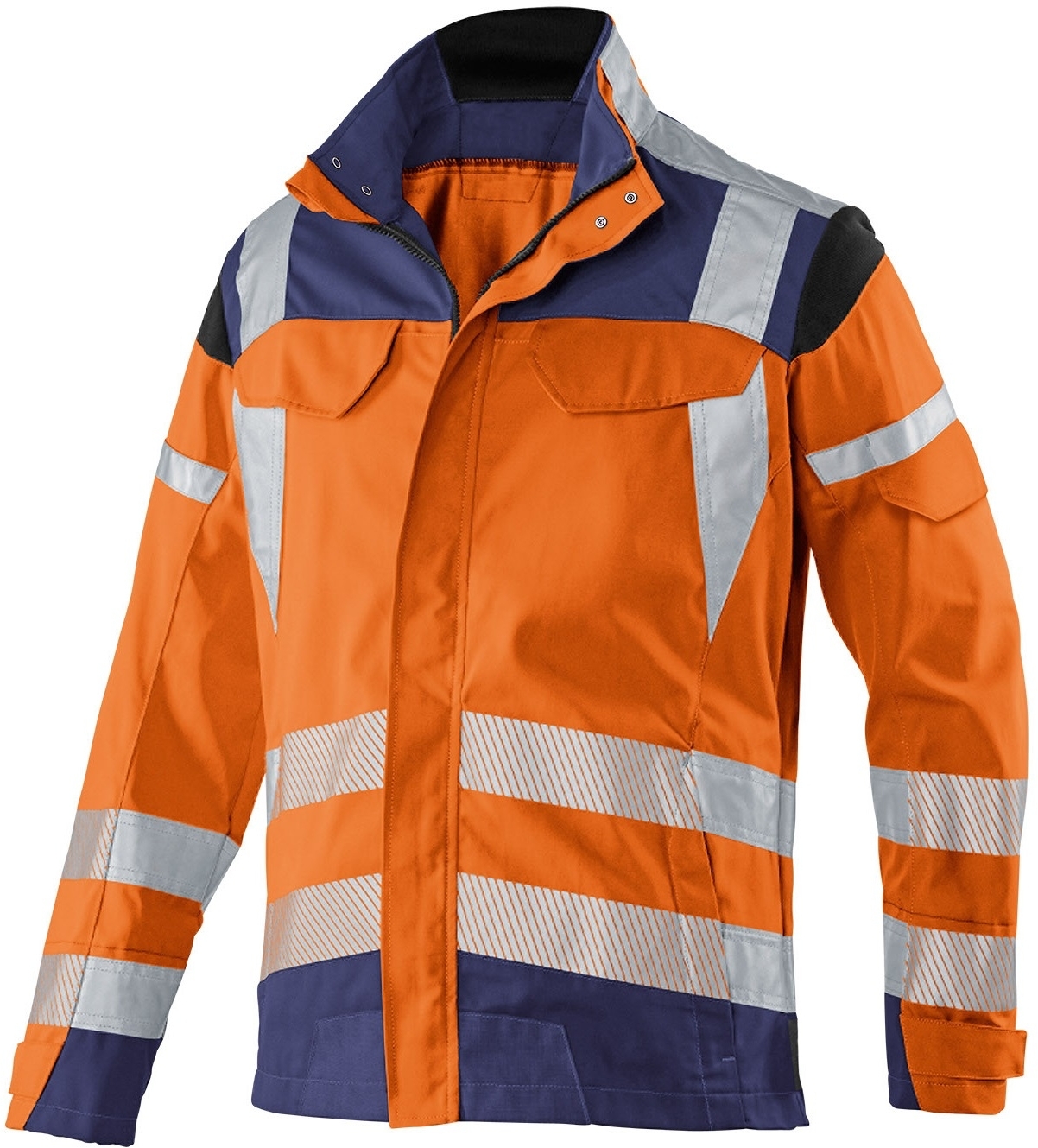 KÜBLER-Warnschutz, Warn-Bund-Jacke, REFLECTIQ, warnorange / dunkelblau