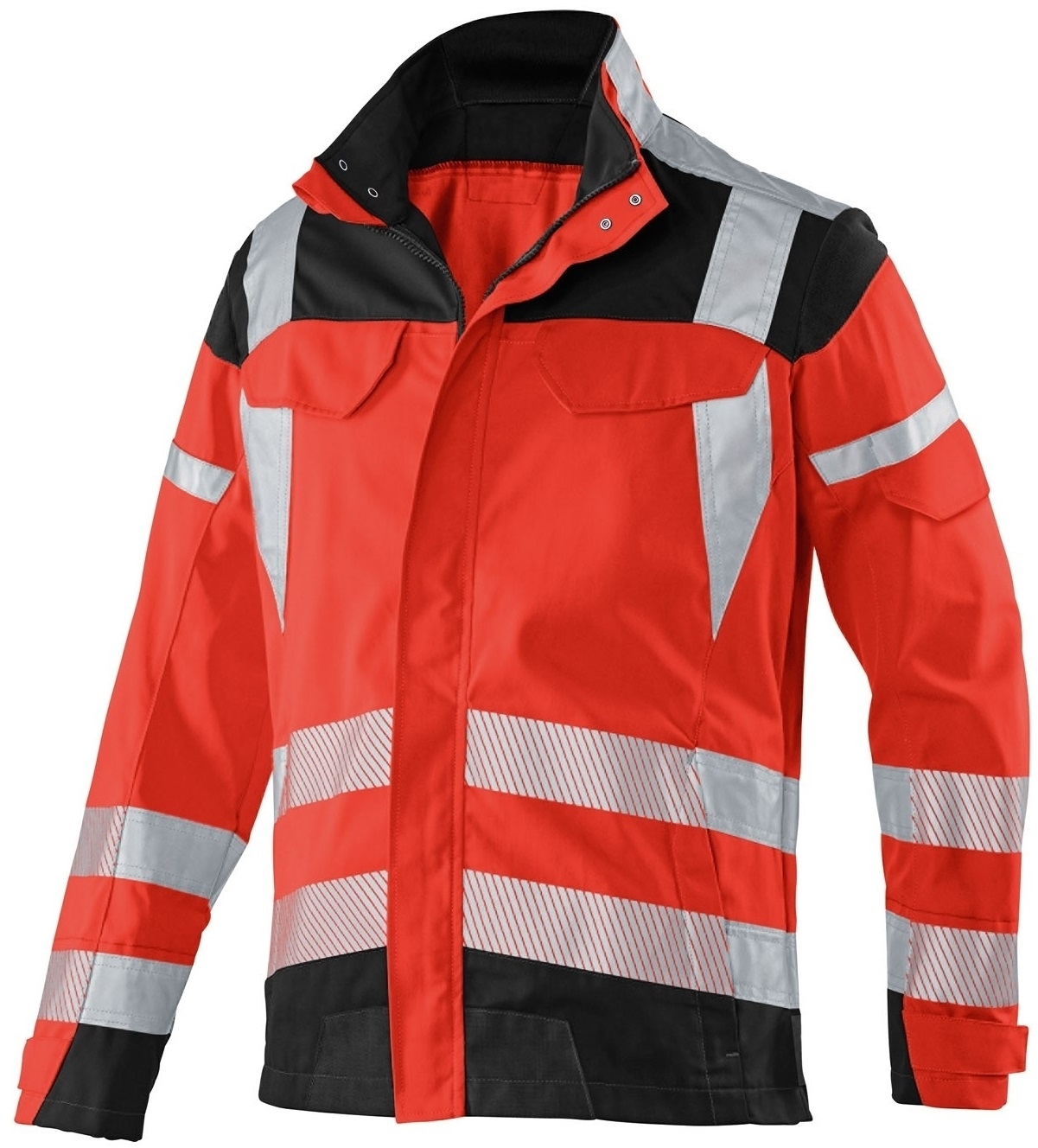 KÜBLER-Warnschutz, Warn-Bund-Jacke, REFLECTIQ, warnrot / schwarz