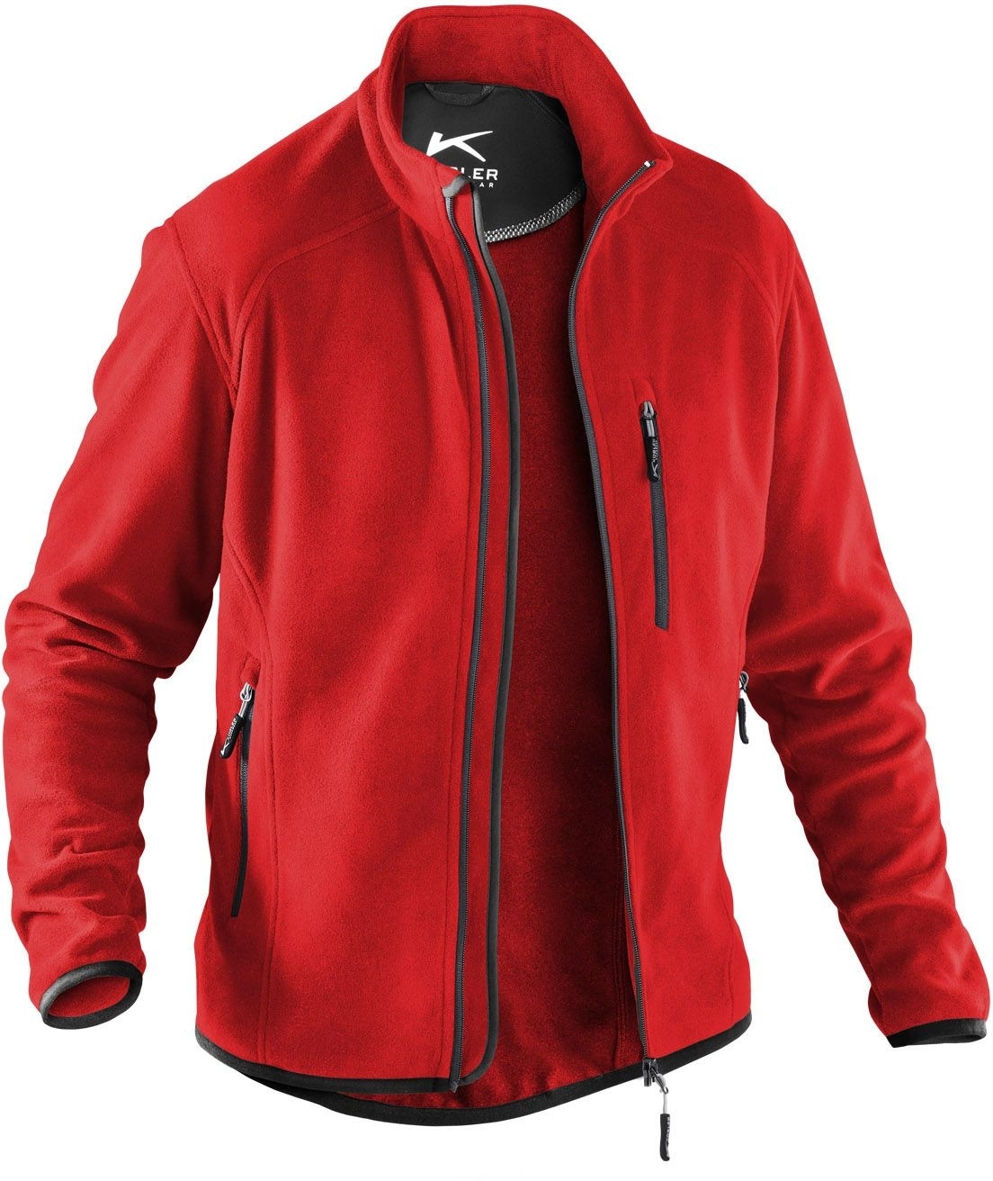 KÜBLER-Kälteschutz-Fleece-Arbeits-Berufs-Jacke, ca. 245g/m², mittelrot