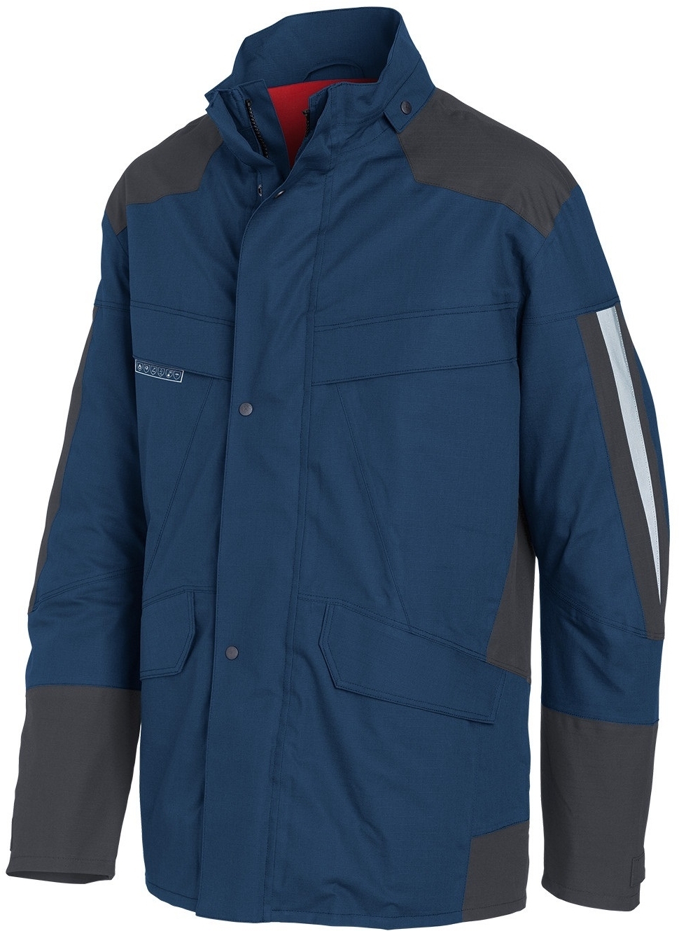 KÜBLER-Nässeschutz, Regenschutz, Wetterjacke arc1, Protectiq, ca. 205g/m², dunkelblau/anthrazit
