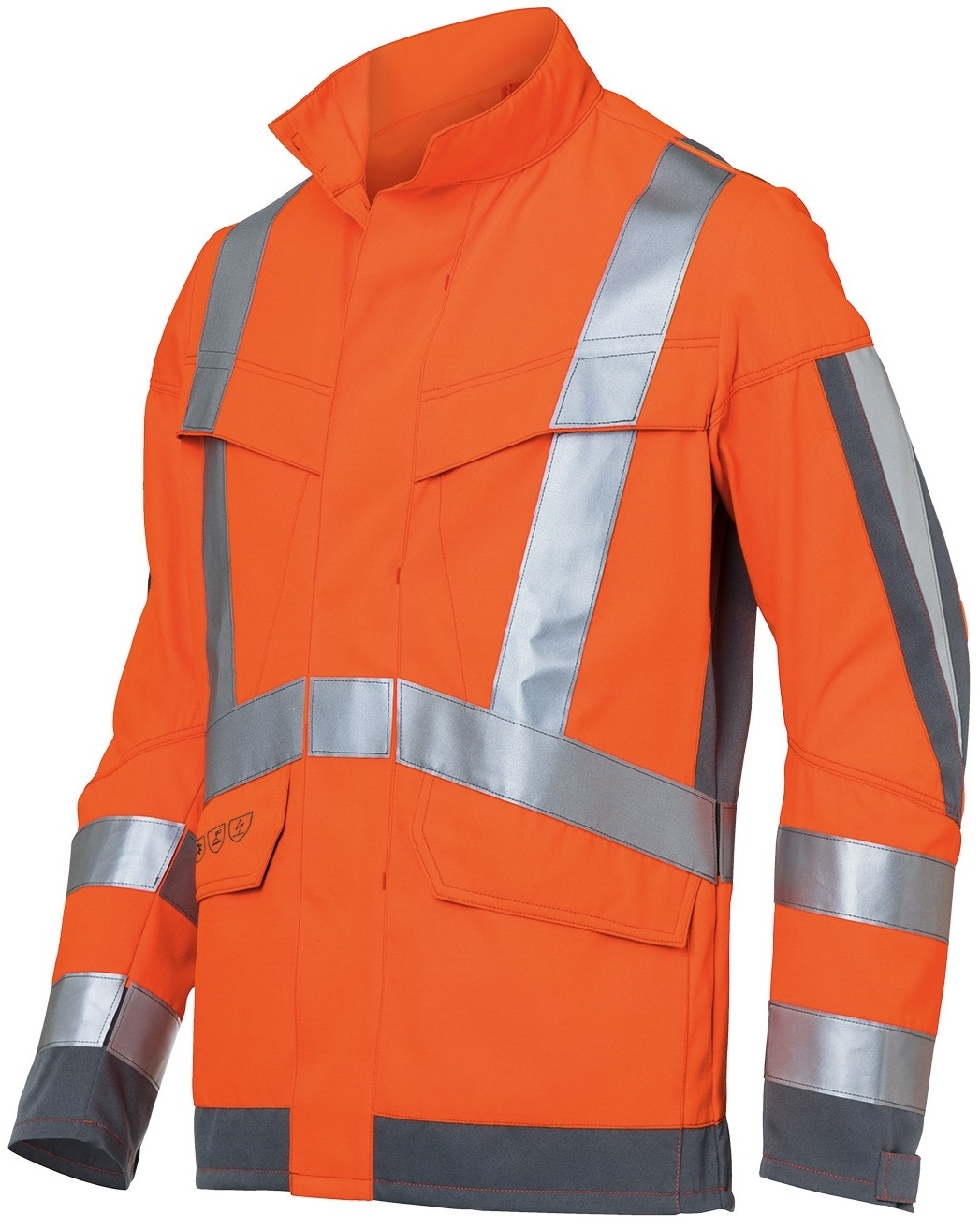 KÜBLER-Warnschutz, Warn-Jacke arc2, Protectiq High Vis, ca. 320g/m², warnorange/anthrazit