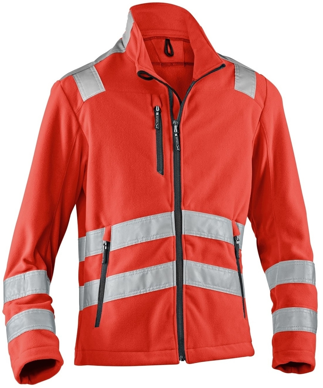 KÜBLER-Warnschutz, Warn-Fleece-Jacke,  REFLECTIQ, warnrot
