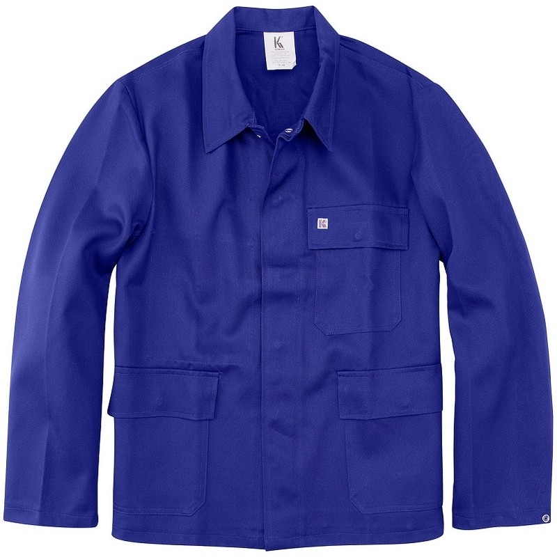 Gr.64 KÜBLER Jacke 64 Schweisserschutz Langform, ca. 320g/m², kbl.blau