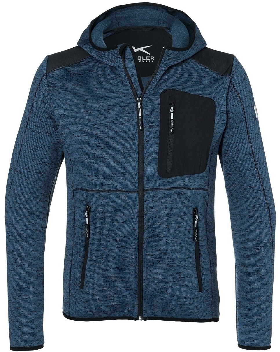 KÜBLER-Kälteschutz-Strickjacke Light, 300 g/m², dunkelblau/schwarz