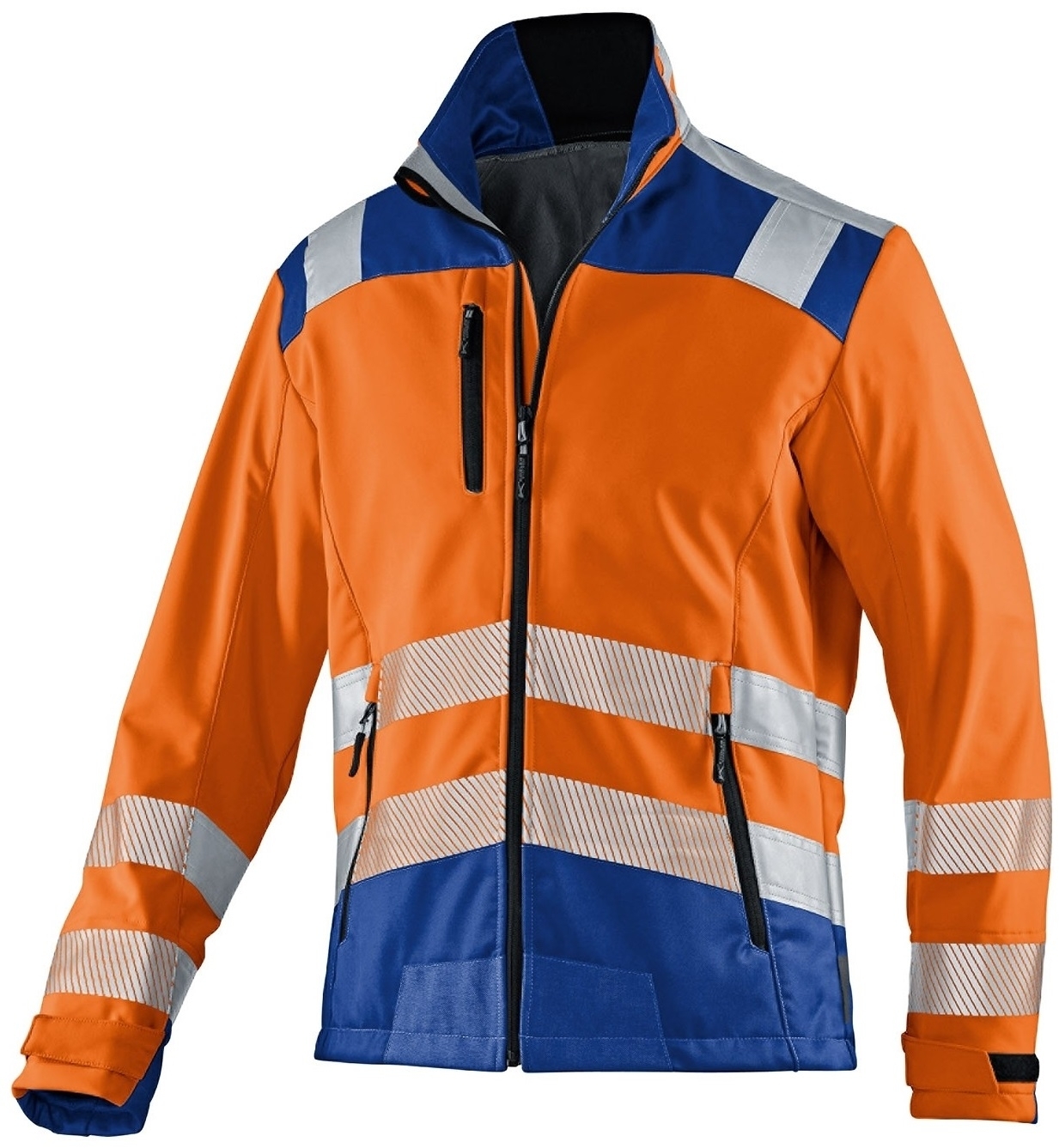 KÜBLER-Warnschutz, Softshell-Warn-Jacke, REFLECTIQ, warnorange / kornblau