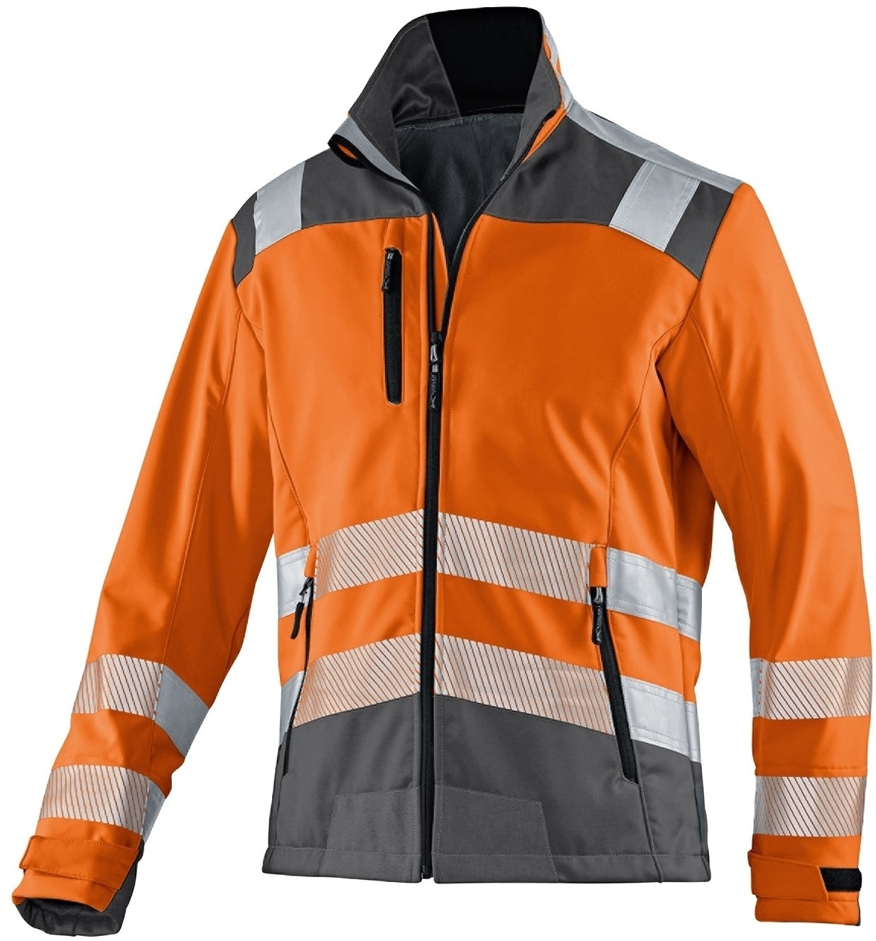 KÜBLER-Warnschutz, Softshell-Warn-Jacke, REFLECTIQ, warnorange / anthrazit