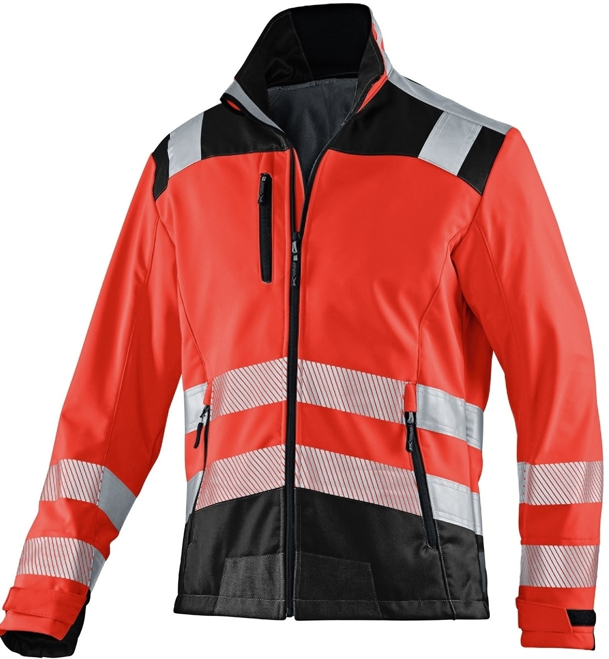 KÜBLER-Warnschutz, Softshell-Warn-Jacke, REFLECTIQ, warnrot / schwarz