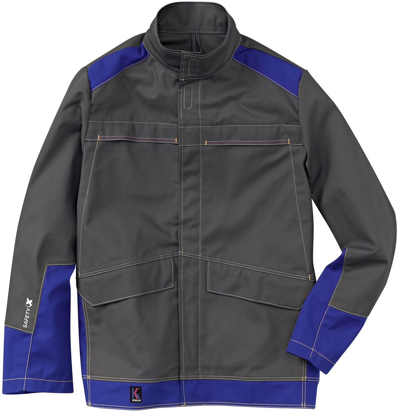 Gr.52 KÜBLER Bundjacke  Arbeitsjacke Berufsjacke Schutzjacke Arbeitskleidung Berufskleidung anthrazit kornblau ca 520g
