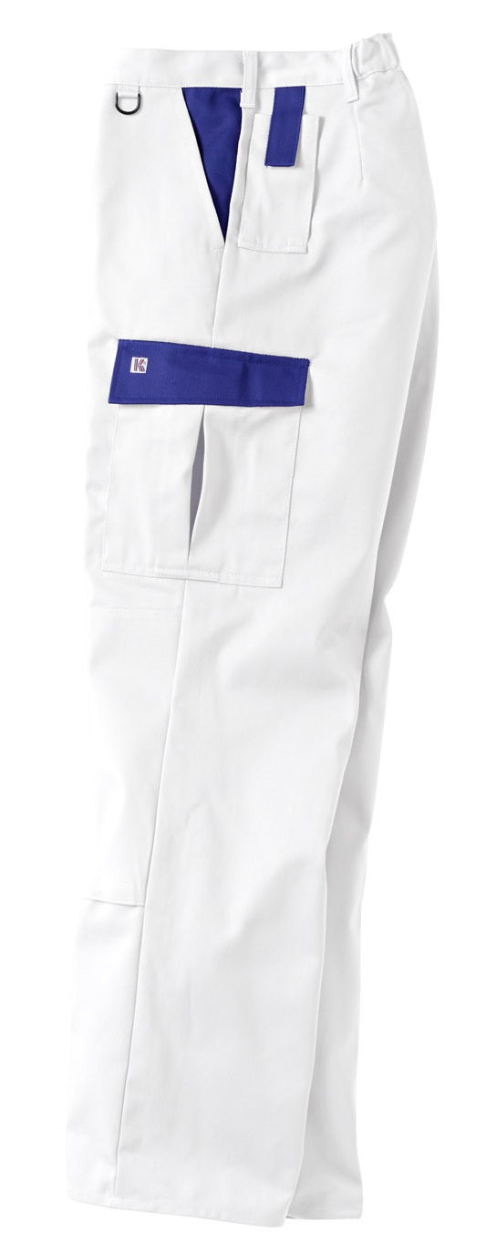 KÜBLER Bundhose Arbeitshose Berufshose Workerhose Arbeitskleidung Berufskleidung weiß kornblau ca 320g