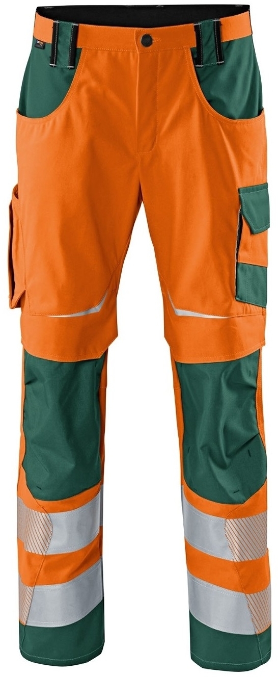 KÜBLER-Warnschutz, Warn-Bundhose, REFLECTIQ, warnorange / moosgrün