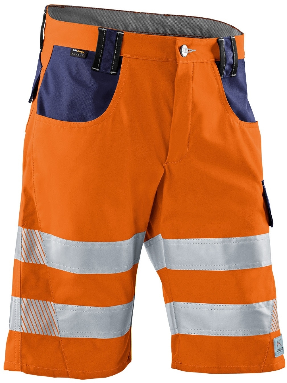 KÜBLER-Warnschutz, Warn-Shorts, REFLECTIQ, warnorange / dunkelblau