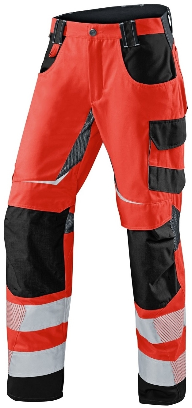 KÜBLER-Warnschutz, Warn-Sommerhose, REFLECTIQ, warnrot / schwarz
