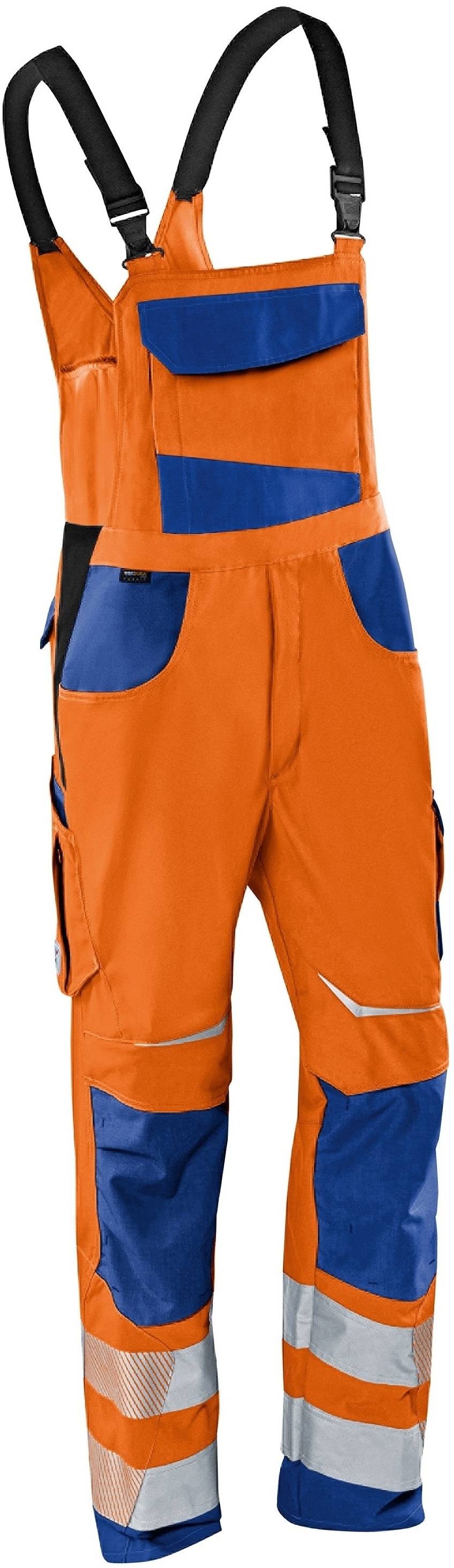 KÜBLER-Warnschutz, Warn-Latzhose, REFLECTIQ, warnorange / kornblau