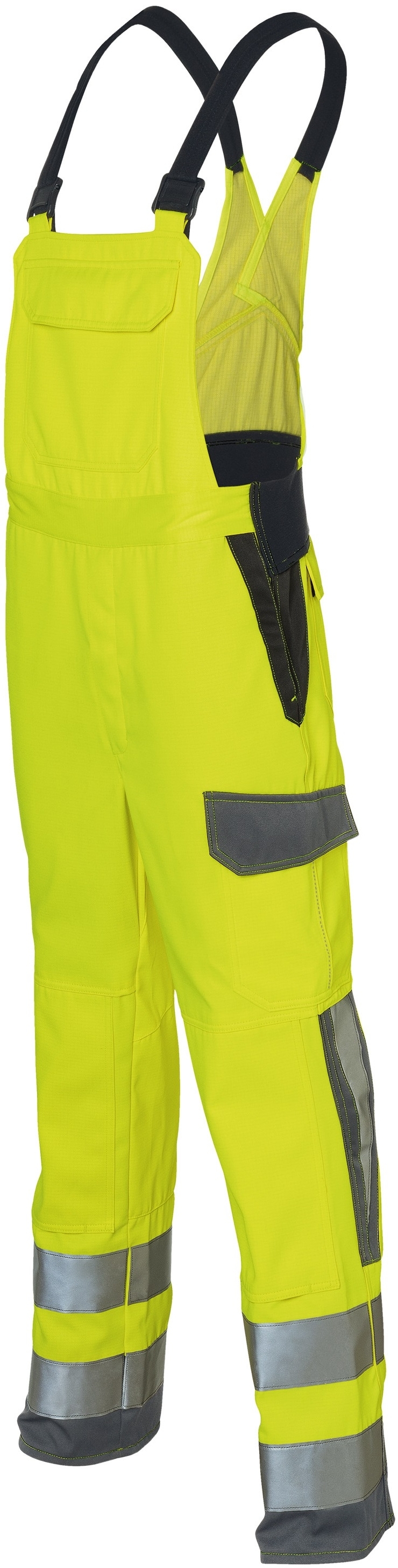 KÜBLER-Warnschutz, Warn-Latzhose arc1, Protectiq High Vis, ca. 260g/m², warngelb/anthrazit