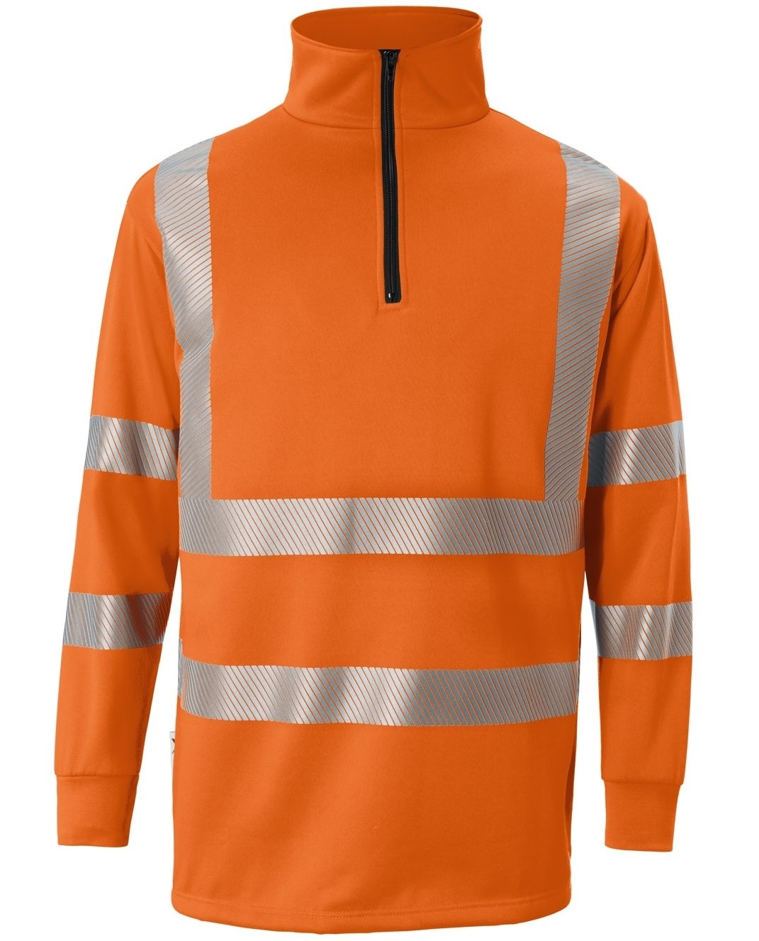 KÜBLER-Warnschutz, Warn-Zip-Sweater, REFLECTIQ, PSA 2, ca.300g/m², warnorange

