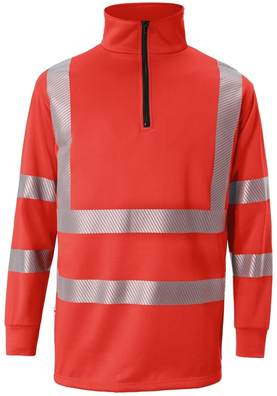 KÜBLER-Warnschutz, Warn-Zip-Sweater, REFLECTIQ, PSA 2, ca.300g/m², warnrot