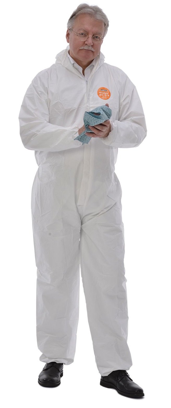 ZVG-zetDress Einwegschutz, Einweg-Overall, Schutzanzug, Einmal-Schutzoverall, Z2 Secutex pro 5/6, weiß, VE = 25 Stück