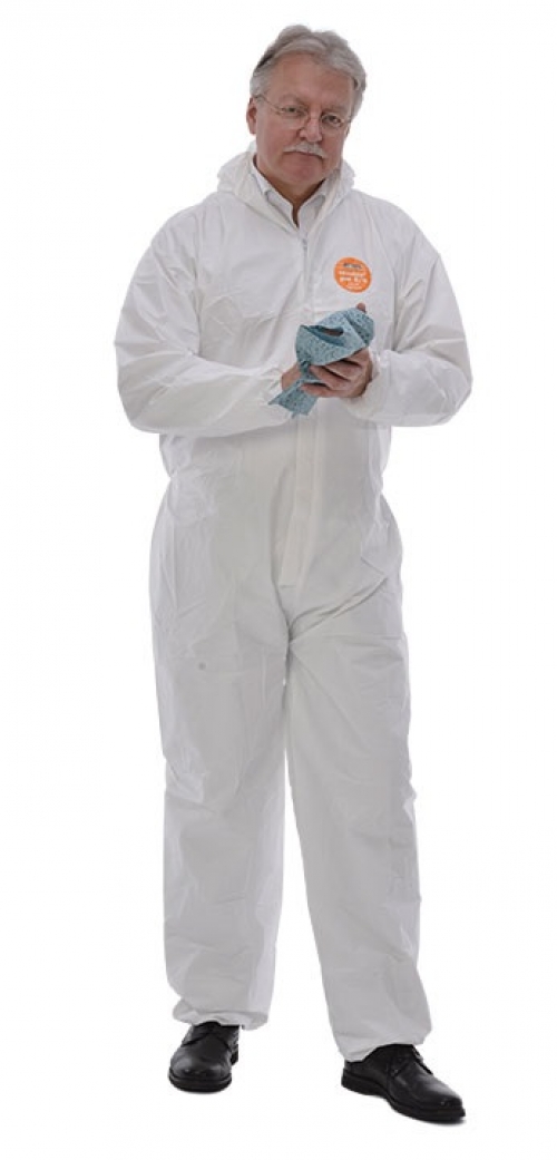 ZVG-zetDress Einwegschutz, Einweg-Overall, Schutzanzug, Einmal-Schutzoverall, Z2 Secutex pro 5/6, weiß, VE = 25 Stück