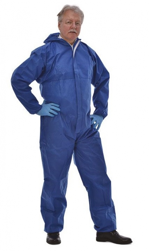 ZVG-zetDress Einwegschutz, Einweg-Overall, Schutzanzug, Einmal-Schutzoverall, Tritex Pro blau, VE = 25 Stück