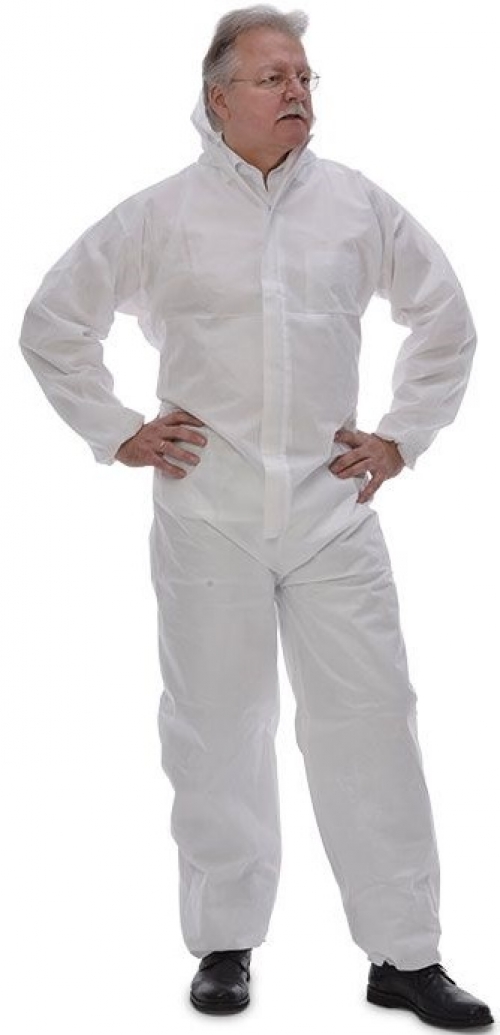 ZVG-zetDress Einwegschutz, Einweg-Overall, Schutzanzug, Einmal-Schutzoverall, Tritex Pro weiß, VE = 25 Stück