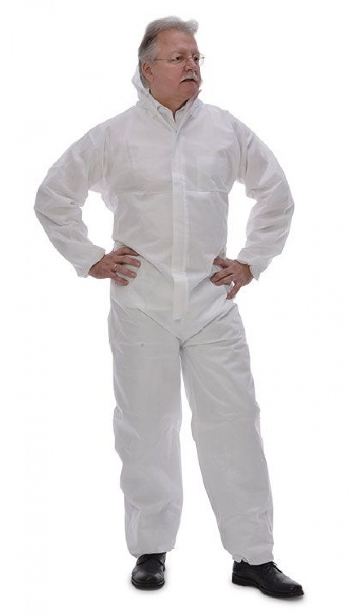 ZVG-zetDress Einwegschutz, Einweg-Overall, Schutzanzug, Einmal-Schutzoverall, Tritex Pro weiß, VE = 25 Stück