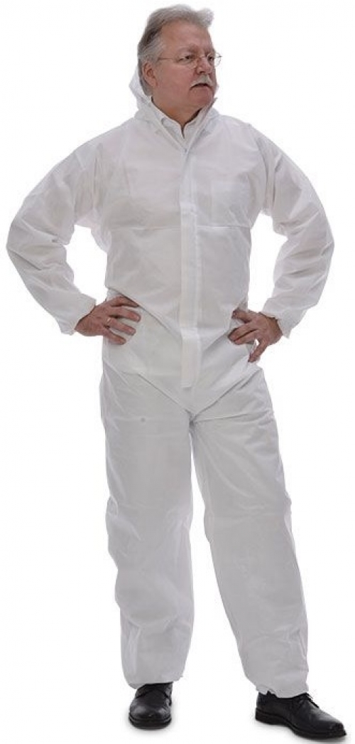 ZVG-zetDress Einwegschutz, Einweg-Overall, Schutzanzug, Einmal-Schutzoverall, Tritex Pro weiß, VE = 25 Stück