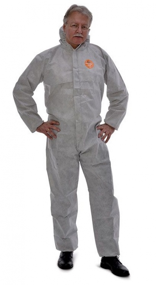 ZVG-zetDress Einwegschutz, Einweg-Overall, Schutzanzug, Einmal-Schutzoverall, PAINT-TEX PLUS, hellgrau, VE = 25 Stück (einzeln v.)