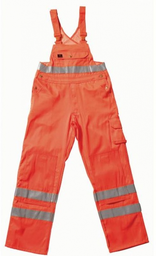Gr.42 MASCOT--Workwear-Warn-Schutz-Arbeits-Berufs-Latz-Hose, MAINE, MG295, orange