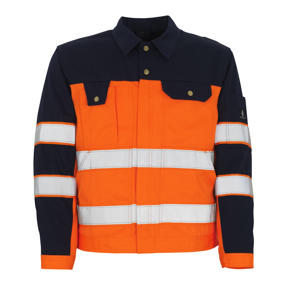 MASCOT-Workwear-Warn-Schutz-Arbeits-Berufs-Jacke, COMO, MG295, orange/marine